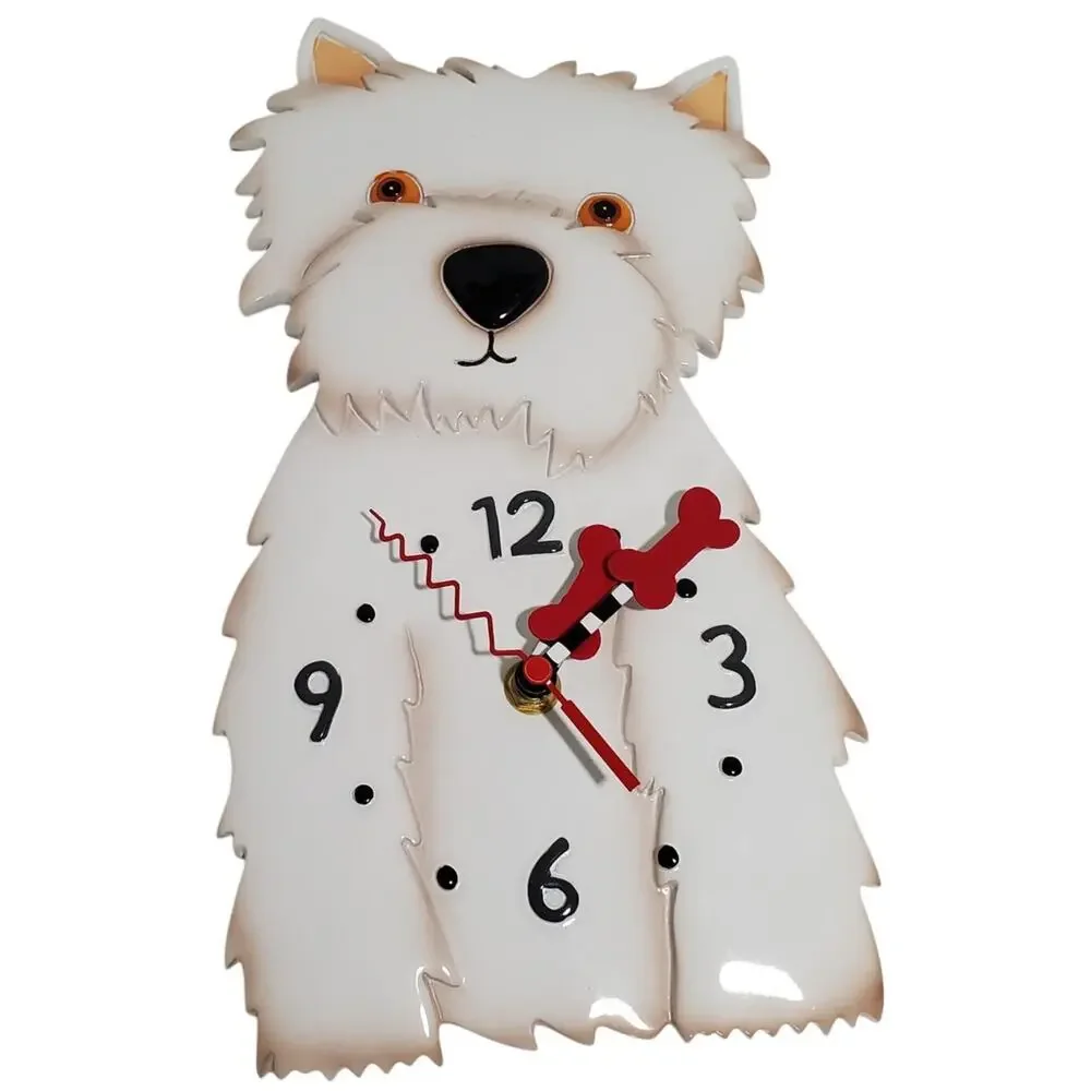 Westin the West Highland Terrier Dog Wall Clock Allen Designs Missing Pendulum